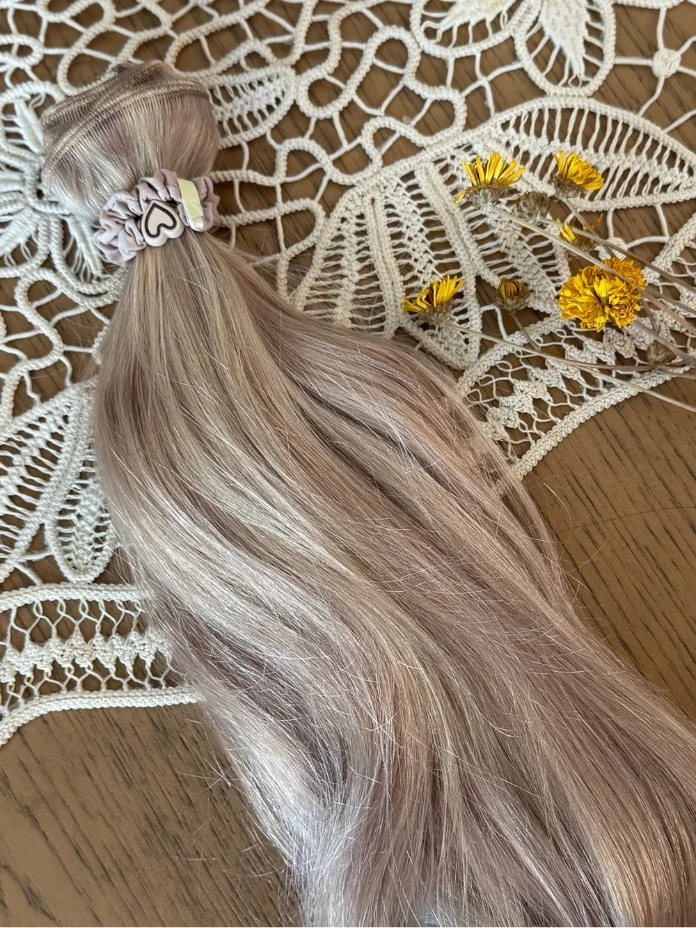 18” Human Hair Weft Hair Extensions  Weft | Platinum Ash Blonde - Picture 2 of 7
